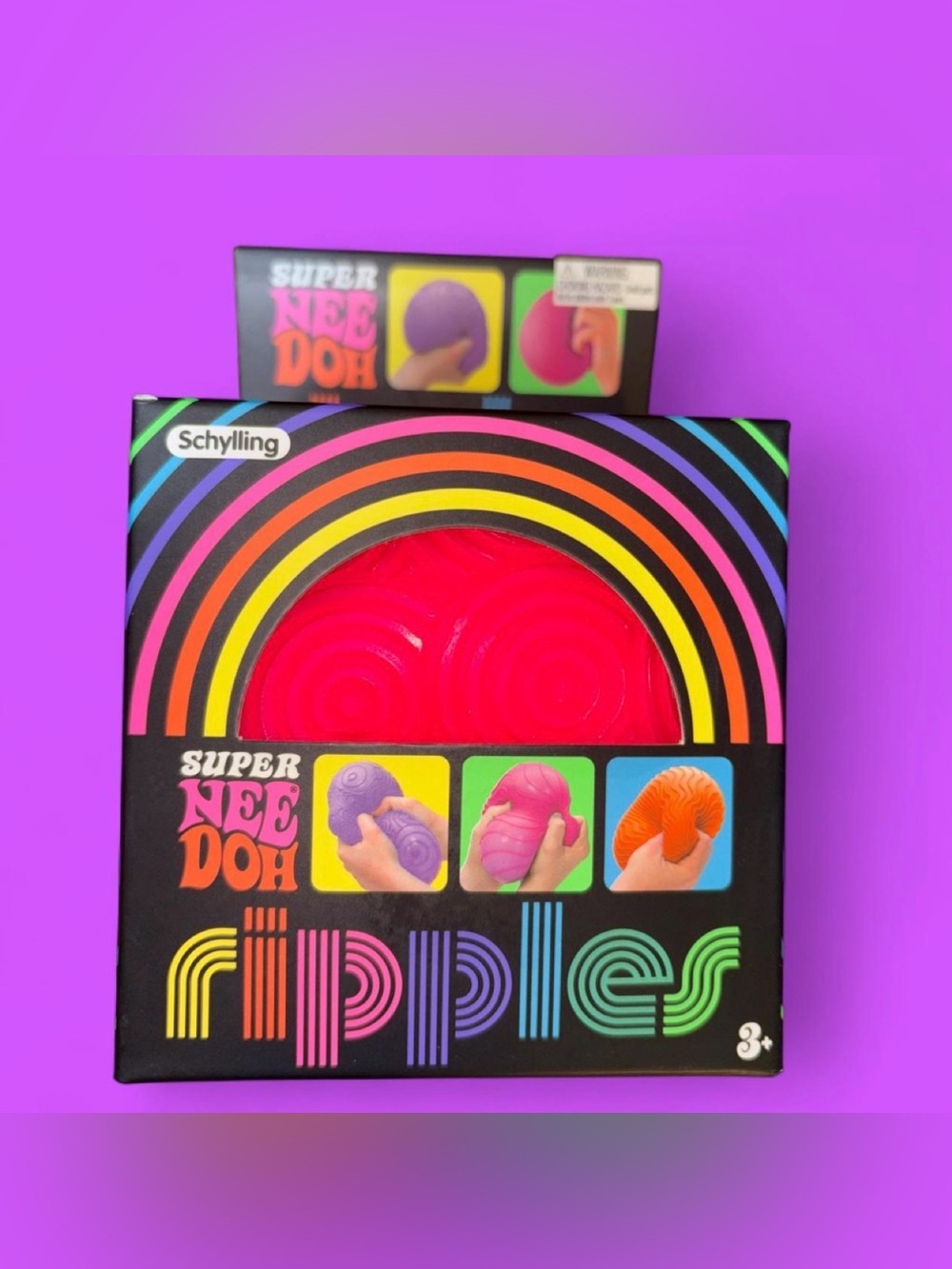💯 legit Schylling Super Nee Doh Ripples Sensory Toy - Hot pink